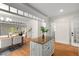 Kitchen island between dining room, hallway, and living room at 1643 Wade Ne Ave, Atlanta, GA 30317