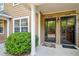 Inviting front entrance to a two-unit townhome, numbers 5636 and 5638 at 5638 River Heights Se Xing, Marietta, GA 30067