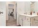 Bathroom with vanity and view to hallway and one of the bedrooms at 780 Nehemiah Sw Ln # 37, Atlanta, GA 30331