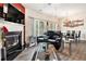 Inviting living room blends seamlessly into the dining area and features modern decor at 780 Nehemiah Sw Ln # 37, Atlanta, GA 30331