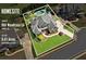 Aerial view of the home at 968 Woodtrace Ln, Auburn, GA, with a pool and outlined property at 968 Woodtrace Ln, Auburn, GA 30011
