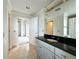 Bright bathroom with a granite countertop and a stylish neutral color palette at 195 14Th St # 1005, Atlanta, GA 30309