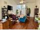 Spacious living room featuring a fireplace and hardwood floors at 2814 Michelle Lee Dr, Dacula, GA 30019