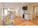 Spacious kitchen features white cabinets, a large island, and modern appliances for a delightful cooking experience at 4495 Glengary Ne Dr, Atlanta, GA 30342