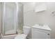 Bathroom featuring a vanity and glass shower stall at 5669 Cobblestone Creek Pl # 12, Mableton, GA 30126
