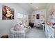 bedroom featuring window views, desk area, custom storage and decor creating a playful and inviting space at 211 Meritage Dr, Alpharetta, GA 30022