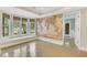 Basement room with large windows, a window seat, and a unique world map mural at 2320 Starr Lake Nw Dr, Acworth, GA 30101