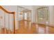 Front entrance with hardwood floors, natural light, and open floor plan at 2320 Starr Lake Nw Dr, Acworth, GA 30101