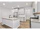 Stainless steel appliances and granite countertops highlight this bright kitchen at 6179 Centennial Run, Atlanta, GA 30349