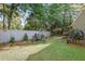 A beautiful backyard with manicured lawn, fence, and lush landscaping at 1691 Doncaster Ne Dr, Atlanta, GA 30309