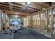 Unfinished basement with exposed ceiling and framing ready for customization at 1691 Doncaster Ne Dr, Atlanta, GA 30309