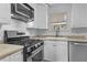 Modern kitchen with stainless steel appliances and white cabinets at 869 Briarcliff Ne Rd # B11, Atlanta, GA 30306