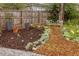 The backyard features a privacy fence, mature trees, and a beautifully landscaped garden area, perfect for relaxation at 891 Spencer Nw St, Atlanta, GA 30314