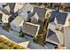 Aerial view highlighting the community and surrounding homes at 2172 Haventree Ct, Lawrenceville, GA 30043