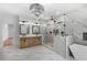 Modern bathroom with double vanities, and walk-in shower at 450 Birkdale Dr, Fayetteville, GA 30215