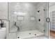 Luxurious bathroom featuring an expansive shower and elegant fixtures at 450 Birkdale Dr, Fayetteville, GA 30215