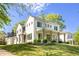 Beautiful two-story home featuring a lush green lawn, white painted brick, and a welcoming front porch at 48 25Th St, Atlanta, GA 30309