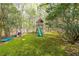 Backyard playground area with a playset, slide, and other outdoor play equipment at 1050 Dunedin Trl, Woodstock, GA 30188