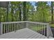 Back deck with white wooden railing and view of backyard at 9415 Martin Rd, Roswell, GA 30076
