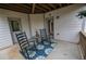 Inviting covered patio with rocking chairs and decor, perfect for relaxing outdoors at 5450 Piney Grove Dr, Cumming, GA 30040