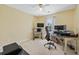 Neutral bedroom features a ceiling fan and natural light to create a peaceful and relaxing space at 1545 Heatherton Rd, Dacula, GA 30019