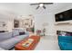 Inviting living room featuring a stylish fireplace, modern furniture, and open floor plan at 2240 Arnold Mill Nw Rd, Lawrenceville, GA 30044