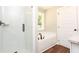 Bathroom features a walk-in shower and tub at 482 West Ave, Bowdon, GA 30108