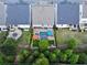 Aerial shot of a home with an amazing backyard oasis with pool, spa, pergola, and lounge area at 319 Riverton Way, Woodstock, GA 30188