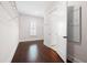 Walk-in closet with hardwood floors, wire shelving, and storage space at 319 Riverton Way, Woodstock, GA 30188