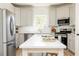 Modern kitchen with stainless steel appliances, white cabinets, and quartz countertops at 55 Maple Leaf Ct, Dallas, GA 30157