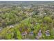 Neighborhood aerial view includes lush trees, mature landscaping, and winding street at 2051 Candlewood Ne Ct, Marietta, GA 30066