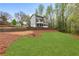Landscaped backyard features a large lawn and mature trees, perfect for outdoor living and entertainment at 2051 Candlewood Ne Ct, Marietta, GA 30066
