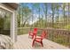 Inviting outdoor patio shows wooded views with room for seating for outdoor enjoyment and grilling at 2051 Candlewood Ne Ct, Marietta, GA 30066