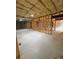 Unfinished basement with exposed insulation and wood framing at 4015 Brookhollow Dr, Douglasville, GA 30135