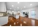Modern kitchen with stainless steel appliances, granite countertops, and center island at 4015 Brookhollow Dr, Douglasville, GA 30135