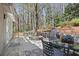 Outdoor deck with dining set, grill, and wooded views, perfect for entertaining at 80 Seville Chase, Atlanta, GA 30328