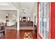 Inviting entryway with hardwood floors, views of the living room, and a grand entrance at 95 Summerlyn Dr, Hiram, GA 30141