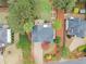 Aerial view of the home showing the roof, driveway, and surrounding landscaping at 104 Puckett Creek Dr, Canton, GA 30114