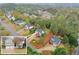Scenic aerial view of a charming neighborhood showcasing beautiful landscaping at 104 Puckett Creek Dr, Canton, GA 30114