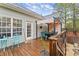 Back deck featuring a dining area, barbeque, and a view of the backyard at 104 Puckett Creek Dr, Canton, GA 30114