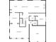 Layout of the first floor showing the kitchen, living room, dining room, garage, and bedroom at 3285 Pebble Ridge Ln, Buford, GA 30519