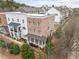 Beautiful aerial view of new construction townhomes with landscaped surroundings at 2026 Forte Ln, Alpharetta, GA 30009