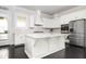 Modern kitchen with white cabinetry, stainless steel appliances, and a central island at 2026 Forte Ln, Alpharetta, GA 30009