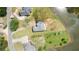 An aerial view showcasing a home's proximity to the lake at 2503 Westchester Se Way, Conyers, GA 30013