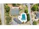 Overhead shot of a community pool and tennis court with lush landscaping at 2503 Westchester Se Way, Conyers, GA 30013