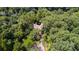 An aerial shot showcases the estate's secluded location, surrounded by dense foliage and mature trees at 2100 West Wesley Rd, Atlanta, GA 30327