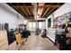 This unfinished basement features high ceilings, a washer and dryer hookup and work bench at 3174 Country Club Nw Ct, Kennesaw, GA 30144