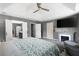Large main bedroom suite with attached bathroom and fireplace at 3174 Country Club Nw Ct, Kennesaw, GA 30144