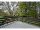 View from back deck overlooking backyard, featuring lush greenery and mature trees at 2048 Kelvin Dr, Lawrenceville, GA 30043
