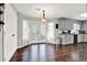 Bright kitchen with stainless steel appliances and a view through french doors at 2806 Peachtree Walk, Duluth, GA 30096